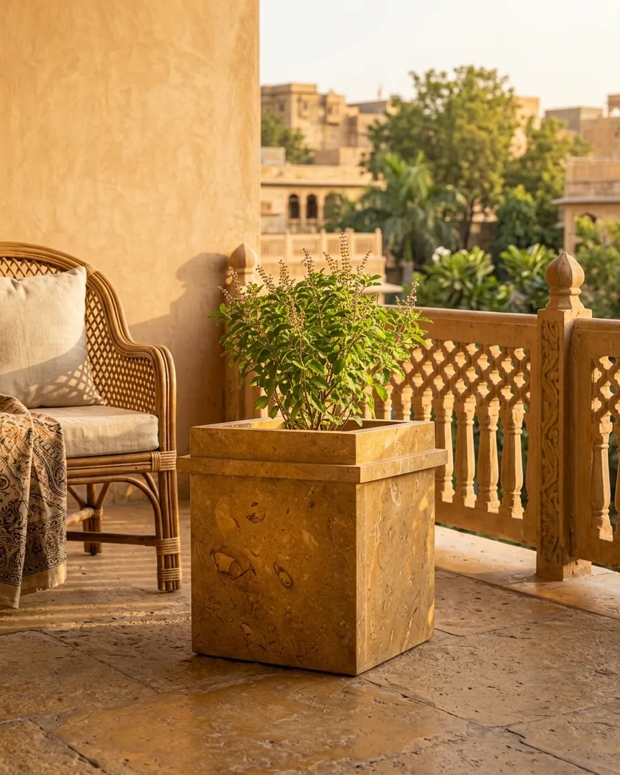 Tulsi in a living space