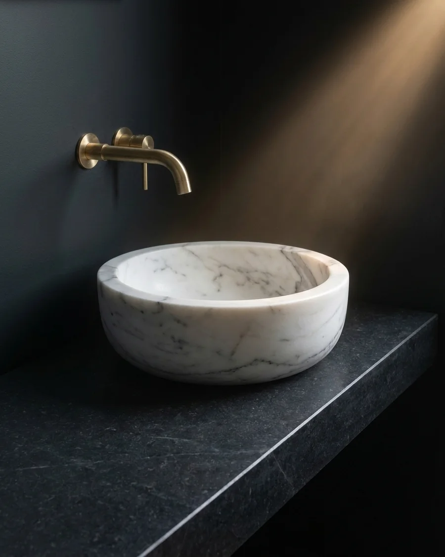 Kumbha in Indian Statuario Marble — seen from another angle