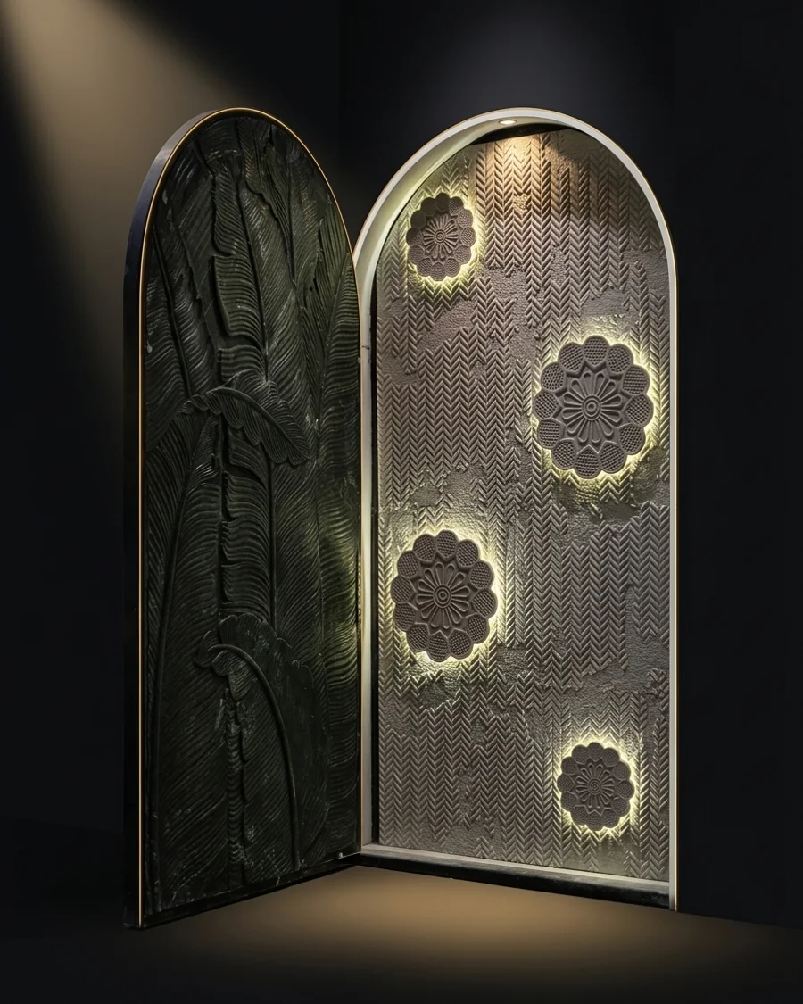 Chandrika — Dark stone, backlit