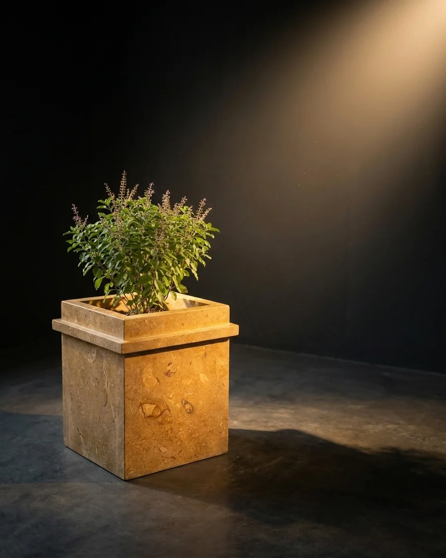 Tulsi in Jaisalmer Gold Limestone — seen from another angle