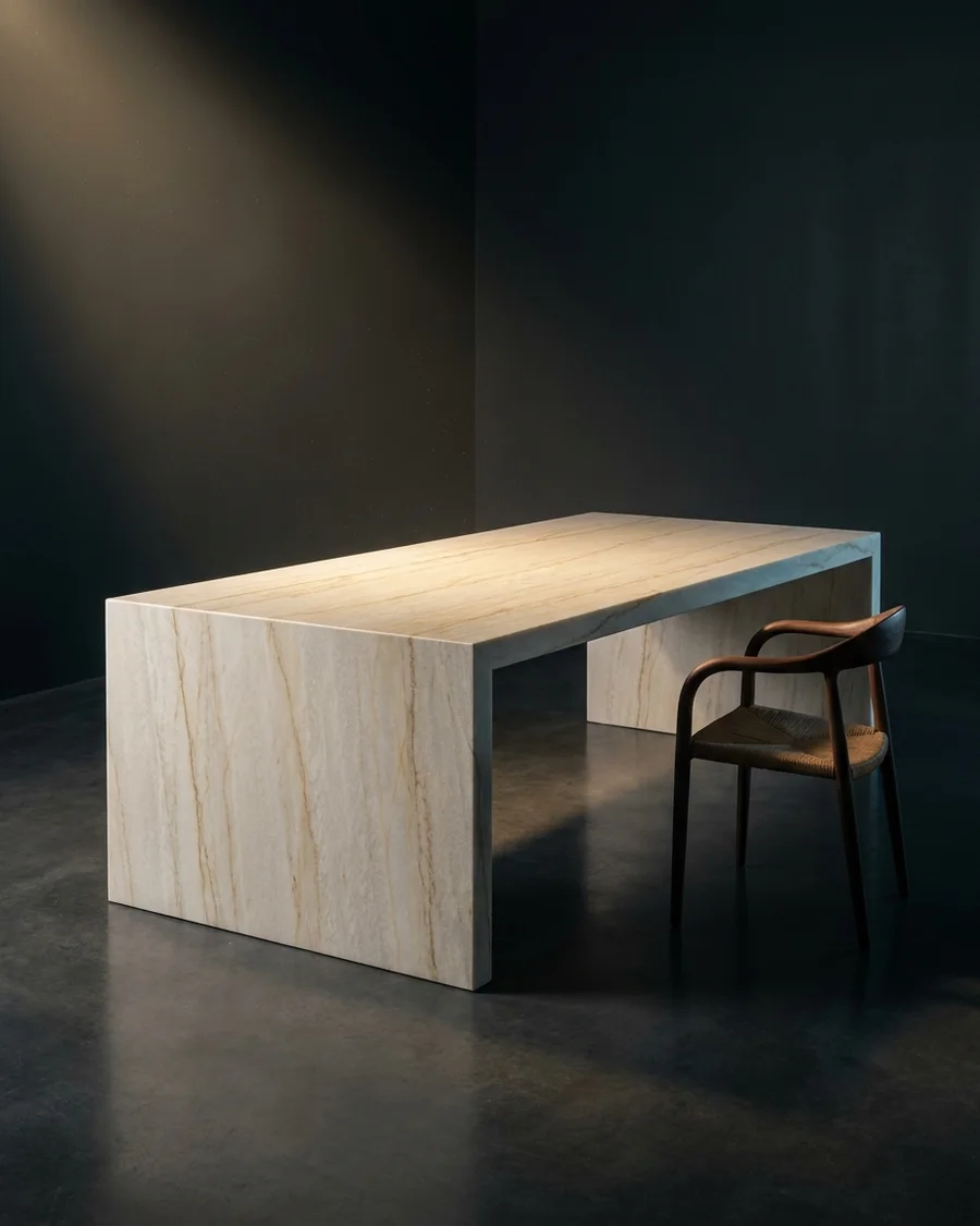 Prastha — Golden Ivory Quartzite · 260 × 110 cm