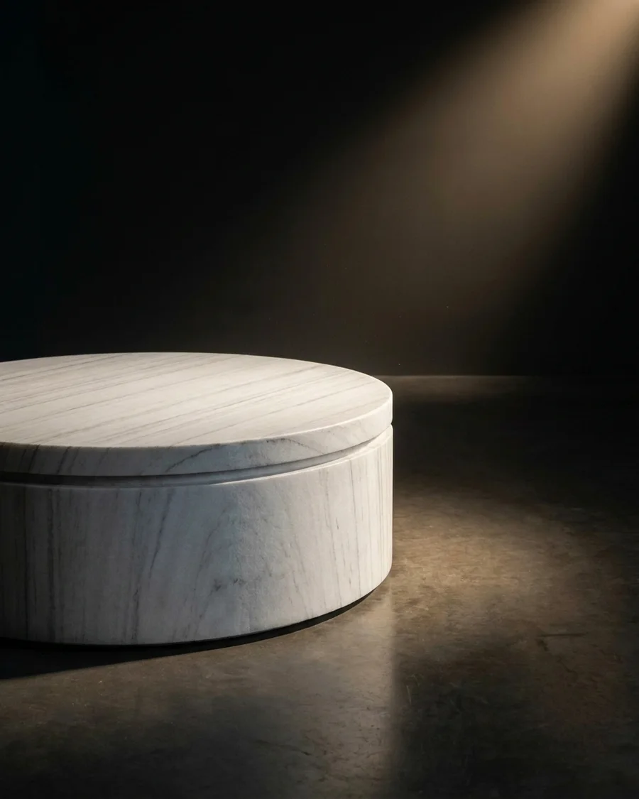 Vrtta in Pearl White Quartzite — seen from another angle