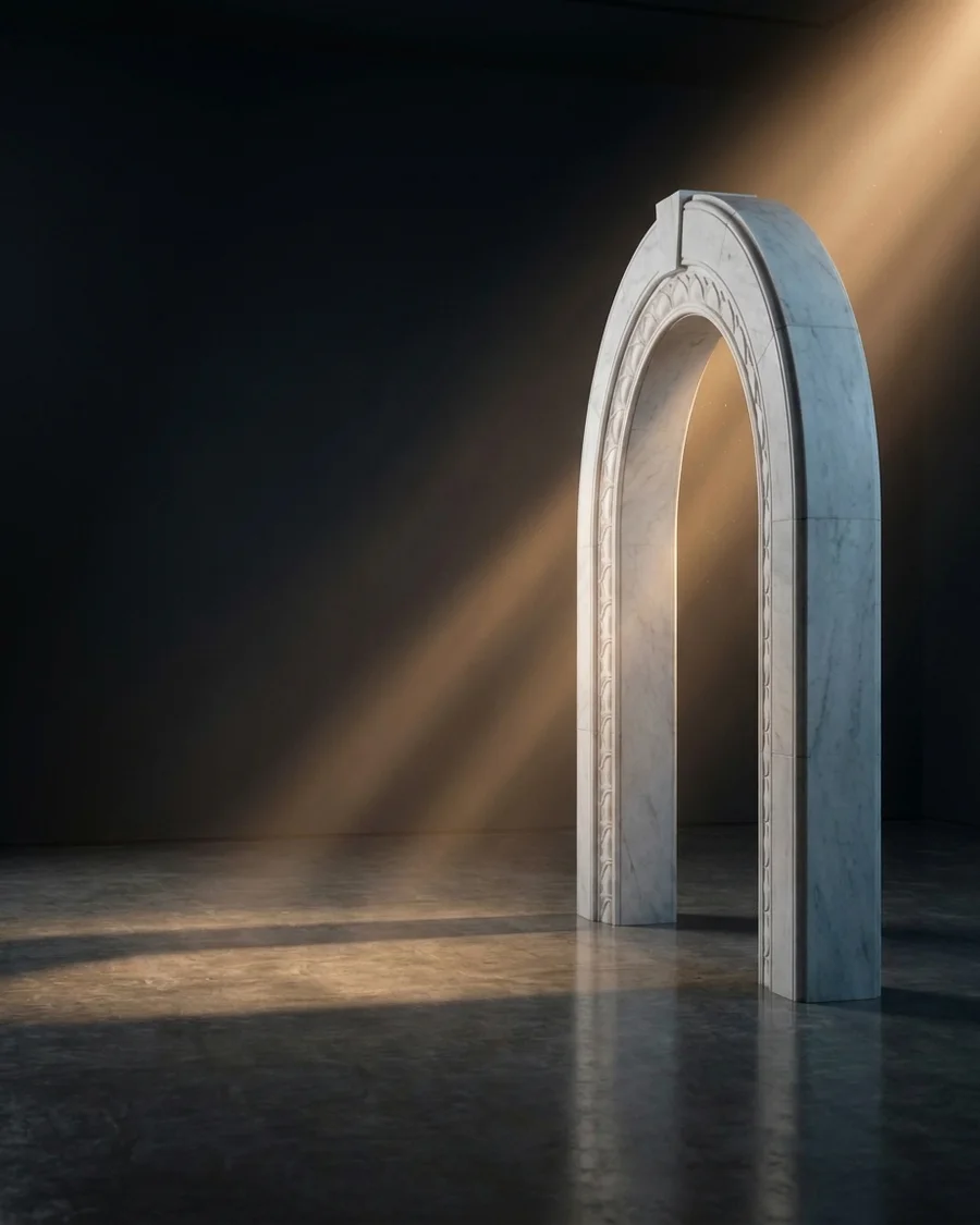Toran in Makrana White Marble — seen from another angle